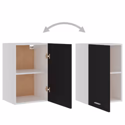 vidaXL Kitchen Cabinet Black Engineered Wood Kitchen Storage Shelf Organiser - Additional view 5