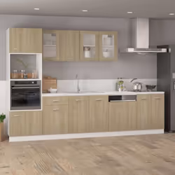 vidaXL Kitchen Cabinet Sonoma Oak Engineered Wood Kitchen Storage Organiser