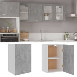 vidaXL Kitchen Cabinet Concrete Grey Engineered Wood Kitchen Storage Organiser