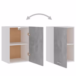 vidaXL Kitchen Cabinet Concrete Grey Engineered Wood Kitchen Storage Organiser - Additional view 5
