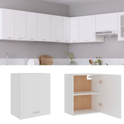 vidaXL Kitchen Cabinet White Engineered Wood Kitchen Storage Shelf Organiser
