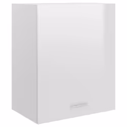 vidaXL Kitchen Cabinet High Gloss White Engineered Wood Home Storage Organiser