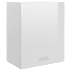 vidaXL Kitchen Cabinet High Gloss White Engineered Wood Home Storage Organiser