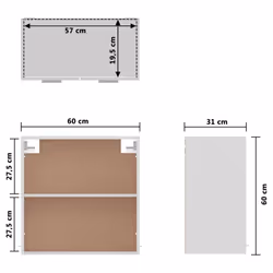 vidaXL Kitchen Cabinet White Engineered Wood Kitchen Storage Shelf Organiser - Additional view 9