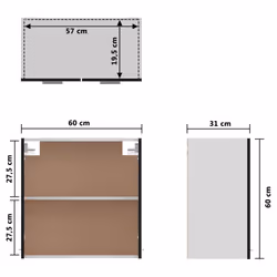 vidaXL Kitchen Cabinet Black Engineered Wood Kitchen Storage Shelf Organiser - Additional view 9