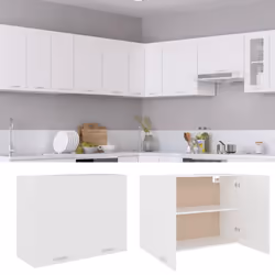 vidaXL Kitchen Cabinet White Engineered Wood Kitchen Storage Shelf Organiser