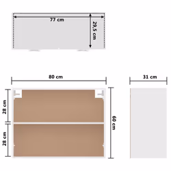 vidaXL Kitchen Cabinet White Engineered Wood Kitchen Storage Shelf Organiser - Additional view 9