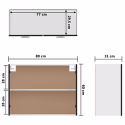 vidaXL Kitchen Cabinet Black Engineered Wood Kitchen Storage Shelf Organiser - Additional view 9