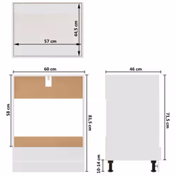 vidaXL Kitchen Cabinet White Engineered Wood Kitchen Storage Shelf Organiser - Additional view 9