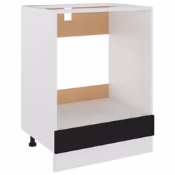 vidaXL Kitchen Cabinet Black Engineered Wood Kitchen Storage Shelf Organiser