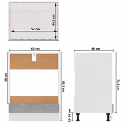 vidaXL Kitchen Cabinet Concrete Grey Engineered Wood Kitchen Storage Organiser - Additional view 4
