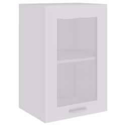 vidaXL Hanging Glass Cabinet White Engineered Wood Storage Kitchen Furniture