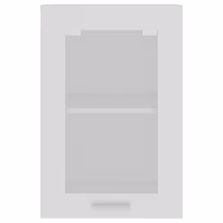 vidaXL Hanging Glass Cabinet White Engineered Wood Storage Kitchen Furniture - Additional view 5