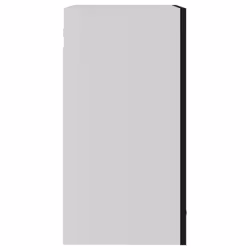 vidaXL Hanging Glass Cabinet Black Engineered Wood Storage Kitchen Furniture - Additional view 6