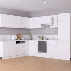vidaXL Kitchen Cabinet White Engineered Wood Home Kitchen Storage Organiser - Additional view 4