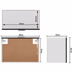 vidaXL Kitchen Cabinet Black Engineered Wood Home Kitchen Storage Organiser - Additional view 4