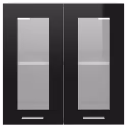 vidaXL Kitchen Cabinet Black Engineered Wood Kitchen Storage Shelf Organiser - Additional view 6