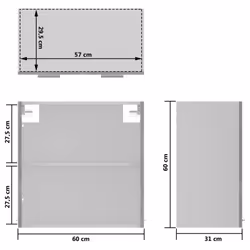 vidaXL Kitchen Cabinet Concrete Grey Engineered Wood Kitchen Storage Organiser - Additional view 4