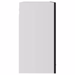 vidaXL Hanging Glass Cabinet Black Engineered Wood Furniture Storage Shelf - Additional view 7