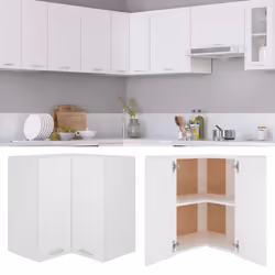 vidaXL Kitchen Cabinet White Engineered Wood Home Kitchen Storage Organiser