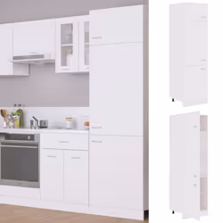 vidaXL Kitchen Cabinet White Engineered Wood Cupboard Sideboard Side Cabinet