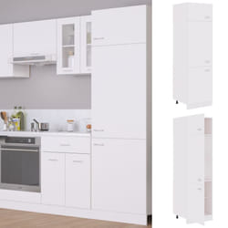 vidaXL Kitchen Cabinet White Engineered Wood Cupboard Sideboard Side Cabinet