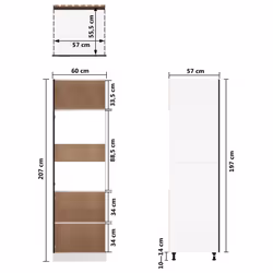 vidaXL Kitchen Cabinet Black Engineered Wood Cupboard Sideboard Side Cabinet - Additional view 9