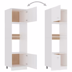 vidaXL Kitchen Cabinet White Engineered Wood Sideboard Storage Side Cabinet - Additional view 5