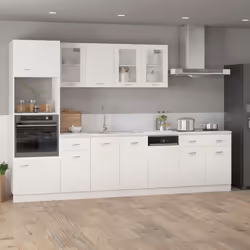 vidaXL Front Dishwasher Panel White Engineered Wood Cabinet Part Protector