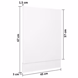 vidaXL Front Dishwasher Panel White Engineered Wood Cabinet Part Protector - Additional view 4