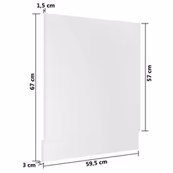 vidaXL Front Dishwasher Panel White Engineered Wood Cabinet Part Protector - Additional view 6