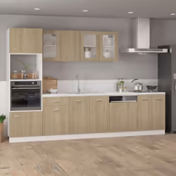 vidaXL Front Dishwasher Panel Sonoma Oak Engineered Wood Home Protector Panel