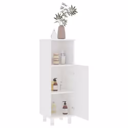 vidaXL Bathroom Cabinet White Engineered Wood Washroom Cupboard Under Basin - Additional view 3