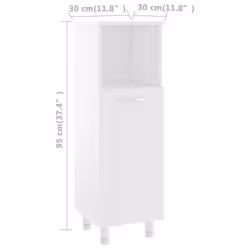 vidaXL Bathroom Cabinet White Engineered Wood Washroom Cupboard Under Basin - Additional view 7