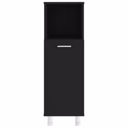 vidaXL Bathroom Cabinet Black Engineered Wood Washroom Cupboard Under Basin - Additional view 5