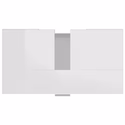vidaXL Bathroom Cabinet High Gloss White Engineered Wood Home Storage Cupboard - Additional view 6