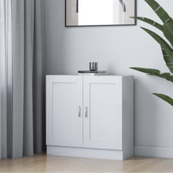 vidaXL Book Cabinet White Engineered Wood Bookshelf Bookcase Storage Sideboard