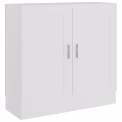 vidaXL Book Cabinet White Engineered Wood Bookshelf Bookcase Storage Sideboard
