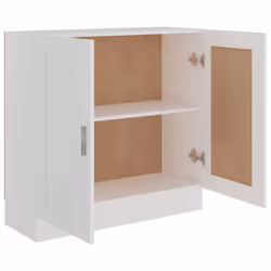 vidaXL Book Cabinet White Engineered Wood Bookshelf Bookcase Storage Sideboard - Additional view 7