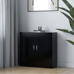 vidaXL Book Cabinet Black Engineered Wood Bookshelf Bookcase Storage Sideboard
