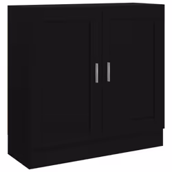 vidaXL Book Cabinet Black Engineered Wood Bookshelf Bookcase Storage Sideboard