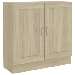 vidaXL Book Cabinet Sonoma Oak Engineered Wood Bookshelf Storage Sideboard