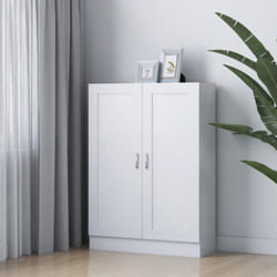 vidaXL Book Cabinet White Engineered Wood Bookshelf Bookcase Storage Sideboard