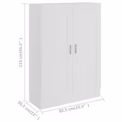 vidaXL Book Cabinet White Engineered Wood Bookshelf Bookcase Storage Sideboard - Additional view 8