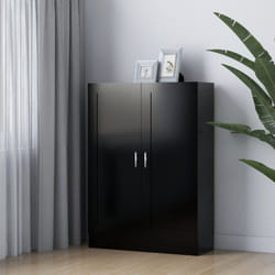vidaXL Book Cabinet Black Engineered Wood Bookshelf Bookcase Storage Sideboard