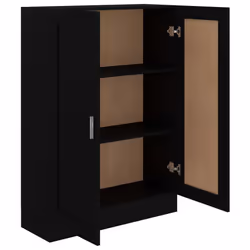 vidaXL Book Cabinet Black Engineered Wood Bookshelf Bookcase Storage Sideboard - Additional view 5
