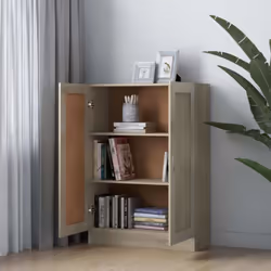 vidaXL Book Cabinet Sonoma Oak Engineered Wood Bookshelf Storage Sideboard