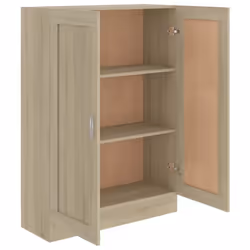 vidaXL Book Cabinet Sonoma Oak Engineered Wood Bookshelf Storage Sideboard - Additional view 5