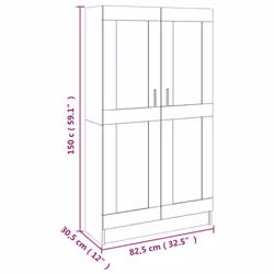 vidaXL Book Cabinet Sonoma Oak Engineered Wood Bookshelf Storage Sideboard - Additional view 4