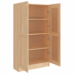 vidaXL Book Cabinet Sonoma Oak Engineered Wood Bookshelf Storage Sideboard - Additional view 6